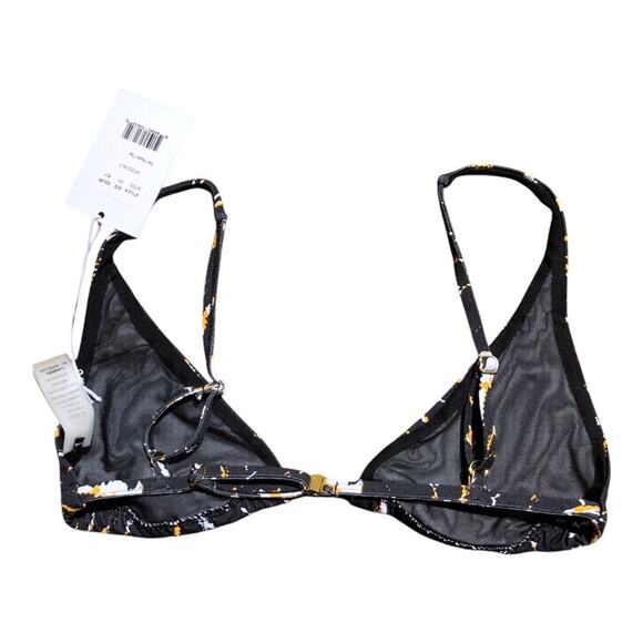 Andie x Demi Moore NWT The Tropez Luxe Flat Bikini Top- Black Firework Print XS - Picture 6 of 15